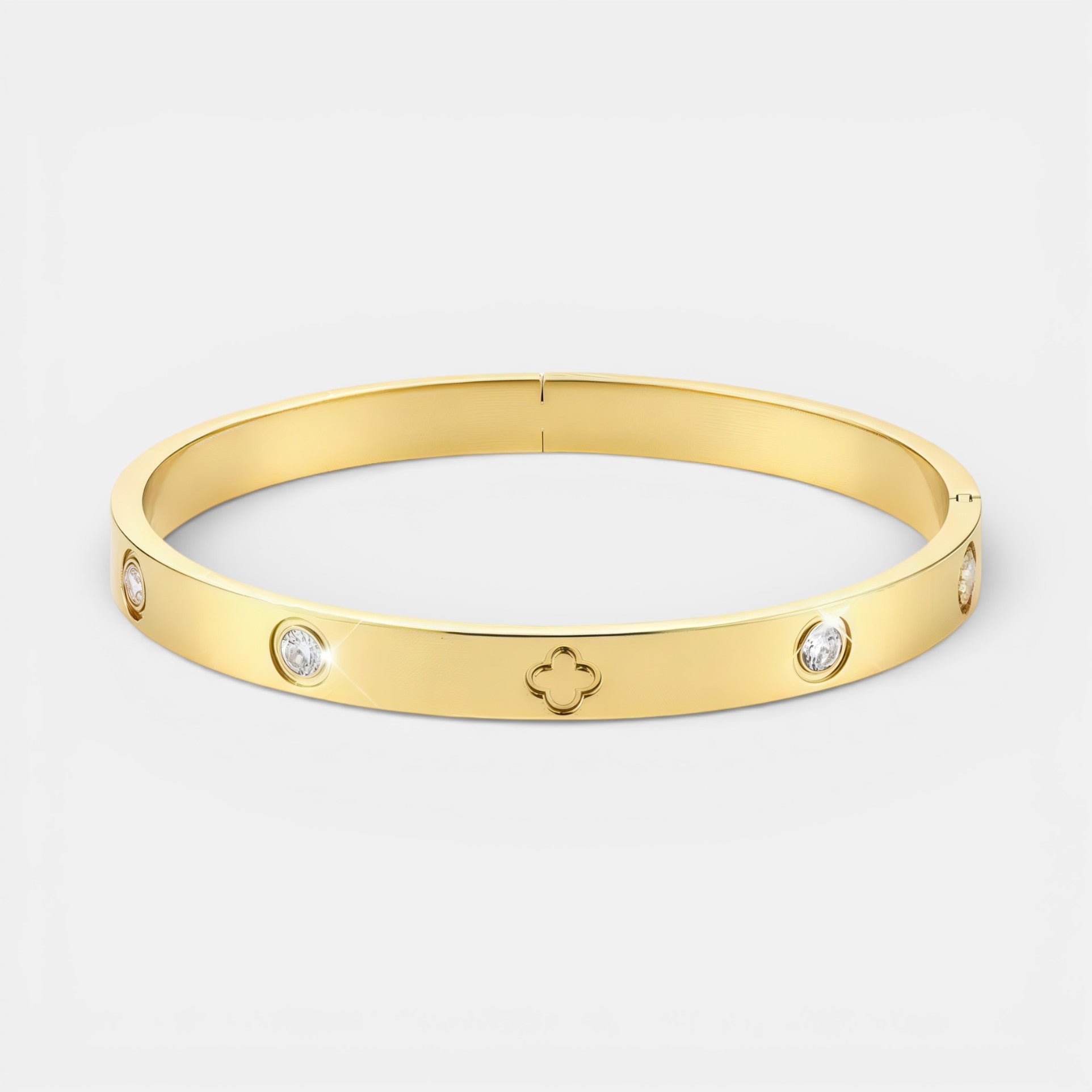 Noviqlo | Clover Detail Bangle Bracelet