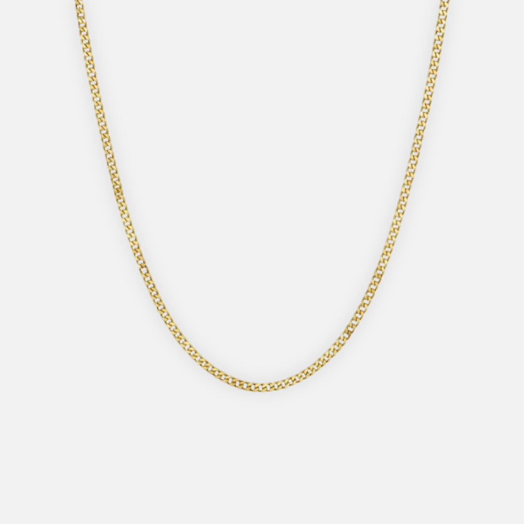 Noviqlo | Stainless Steel Cuban Link Chain Necklace 3mm