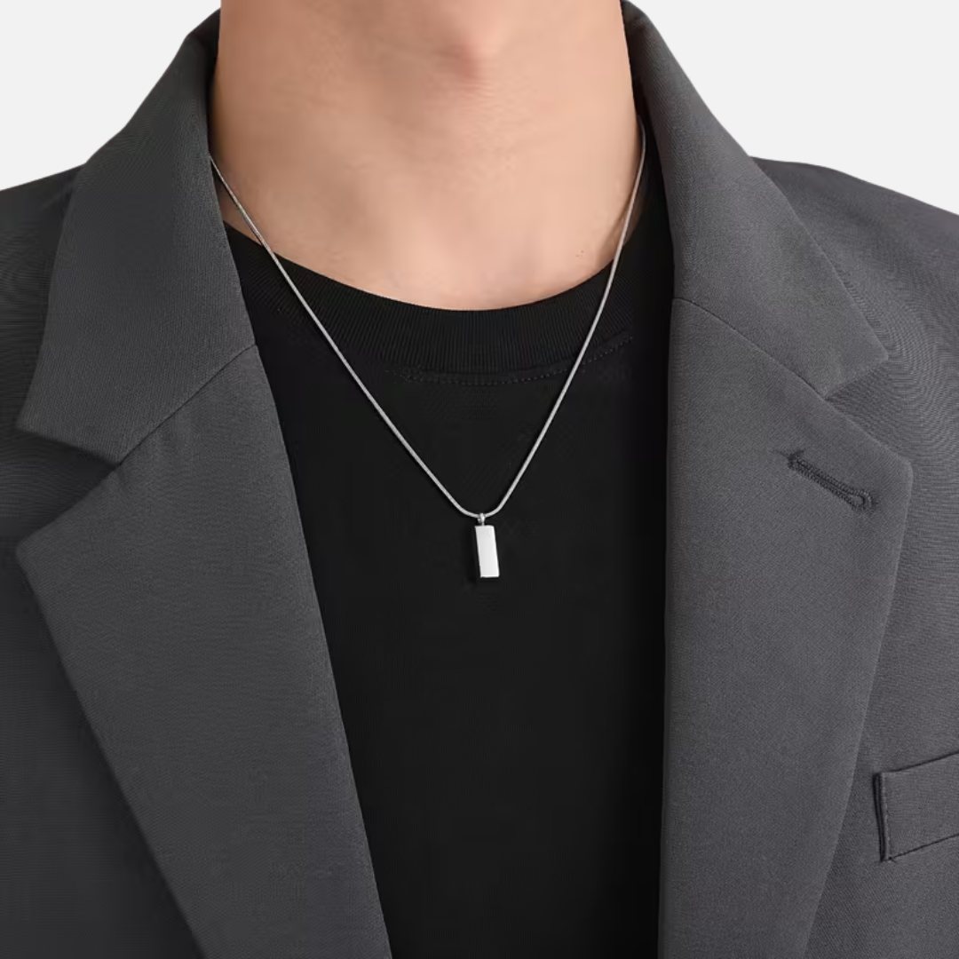Noviqlo | Stainless Steel Bar Pendant Necklace 4mm