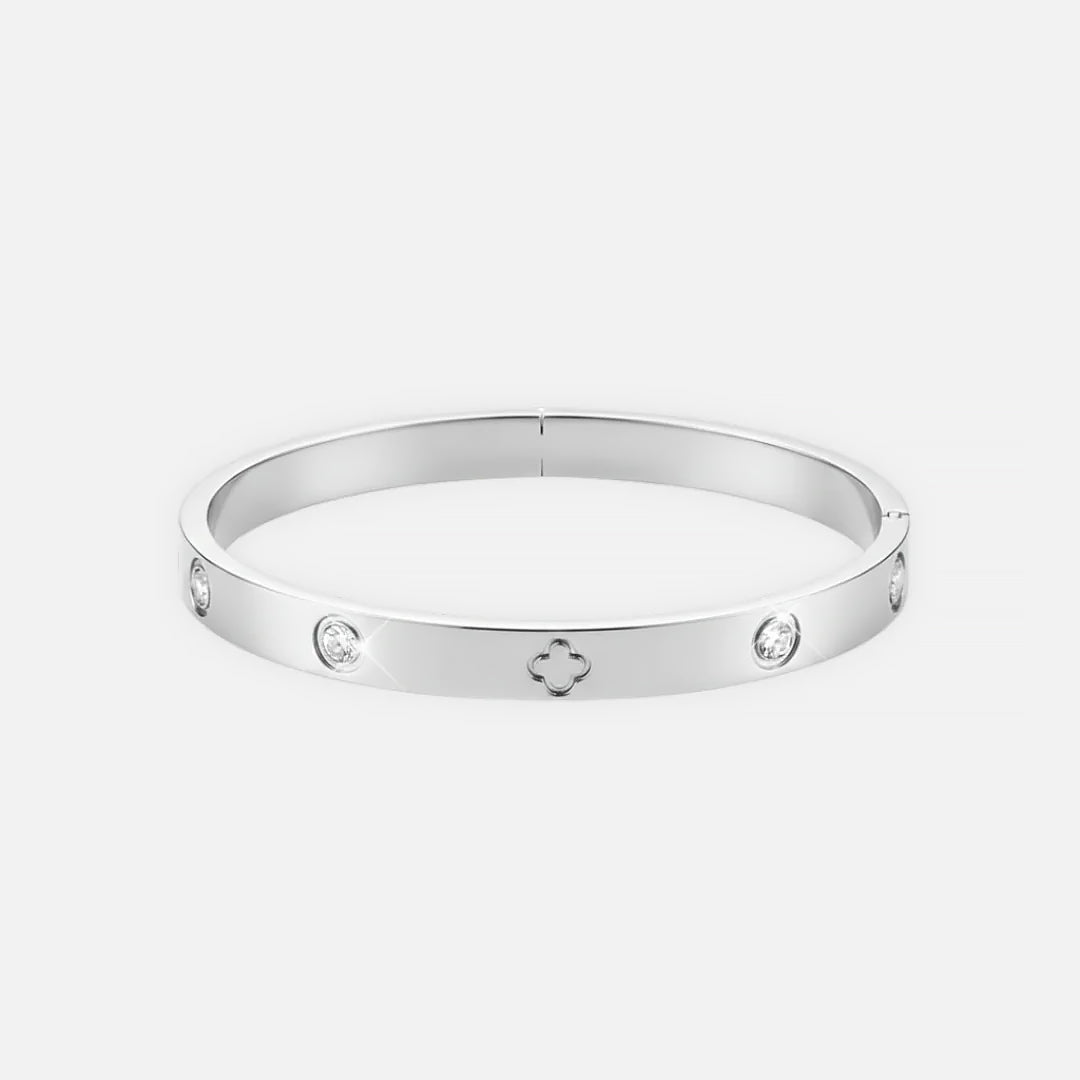 Noviqlo | Clover Detail Bangle Bracelet