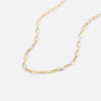 Noviqlo | Gold Colour Rectangular Link Chain Necklace