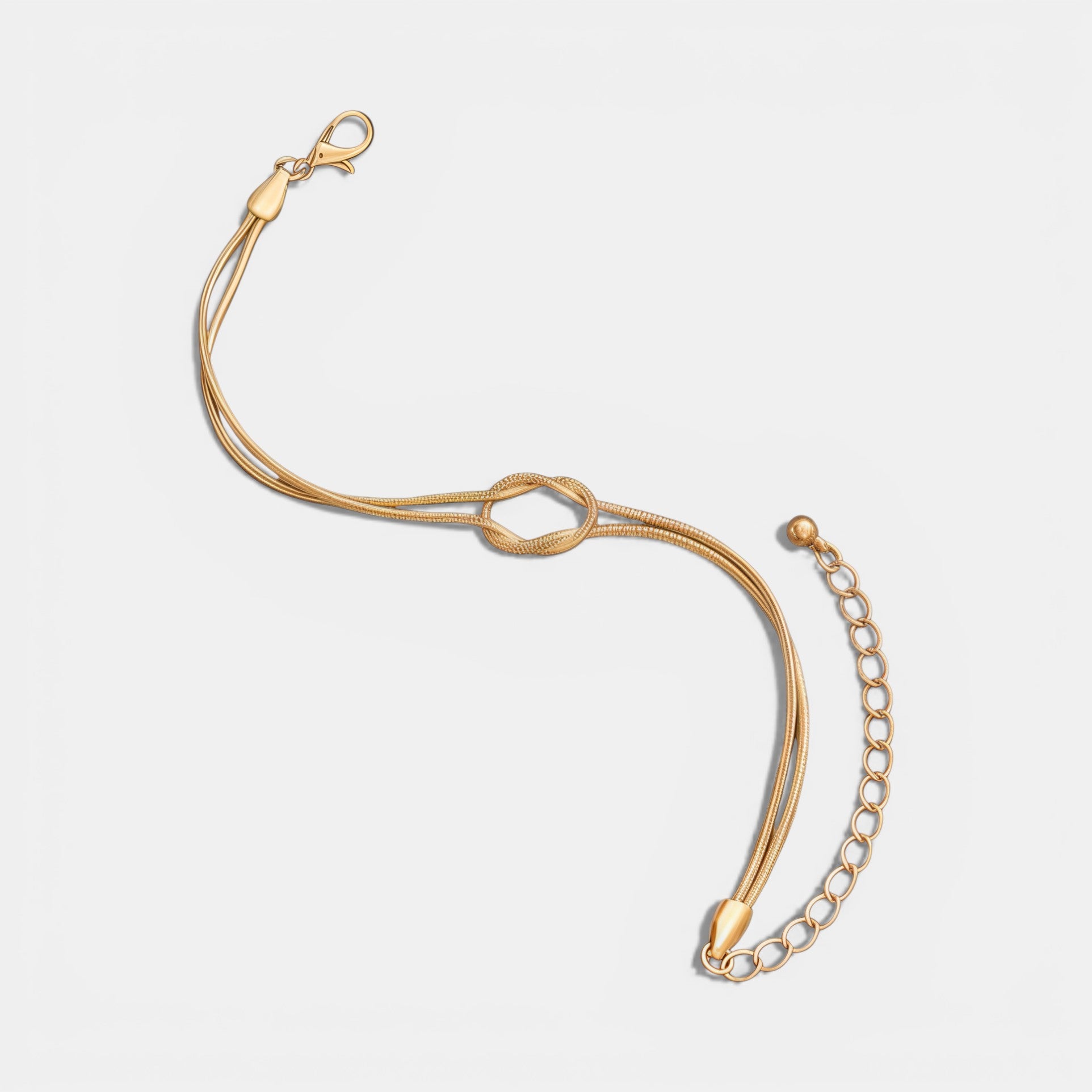 Noviqlo | Knotted Snake Chain Bracelet Gold Colour