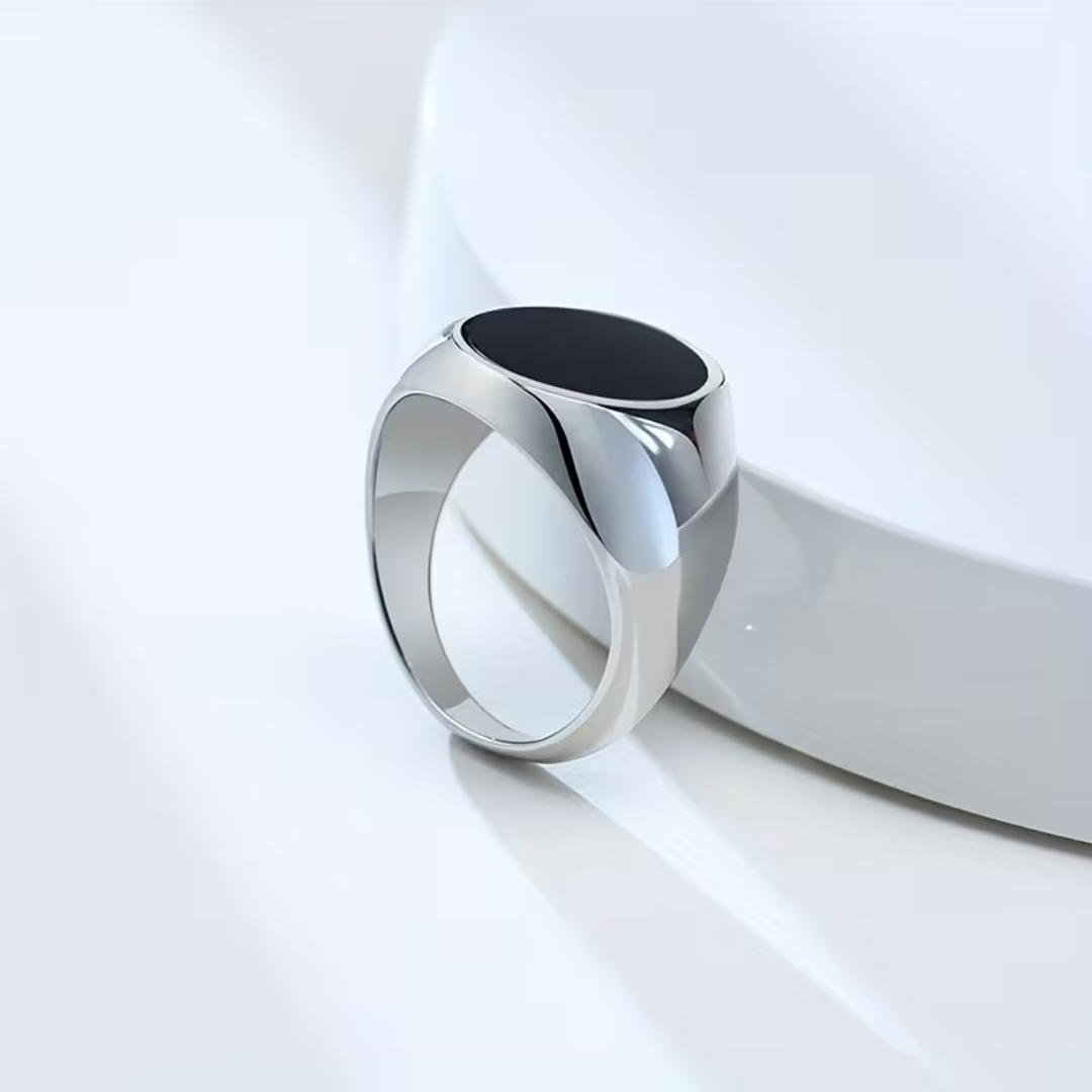 Noviqlo | Stainless Steel Oval Signet Ring