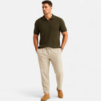 Bellanoa | Men’s Ribbed Knit Polo Shirt