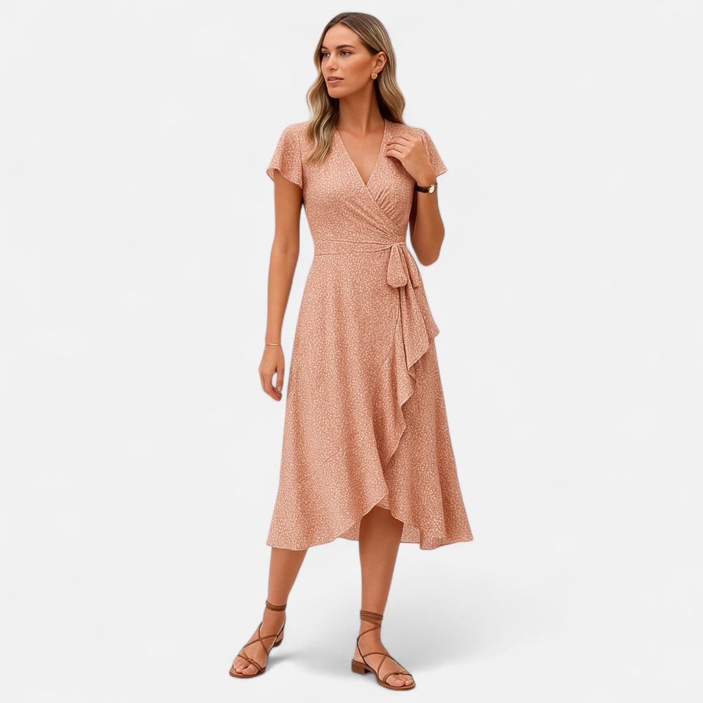 Bellanoa | Women’s Heritage Print Dress in Light Midi Silhouette