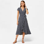 Bellanoa | Women’s Heritage Print Dress in Light Midi Silhouette