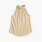 Bellanoa | Women’s Sleeveless Summer Blouse in Smooth Satin