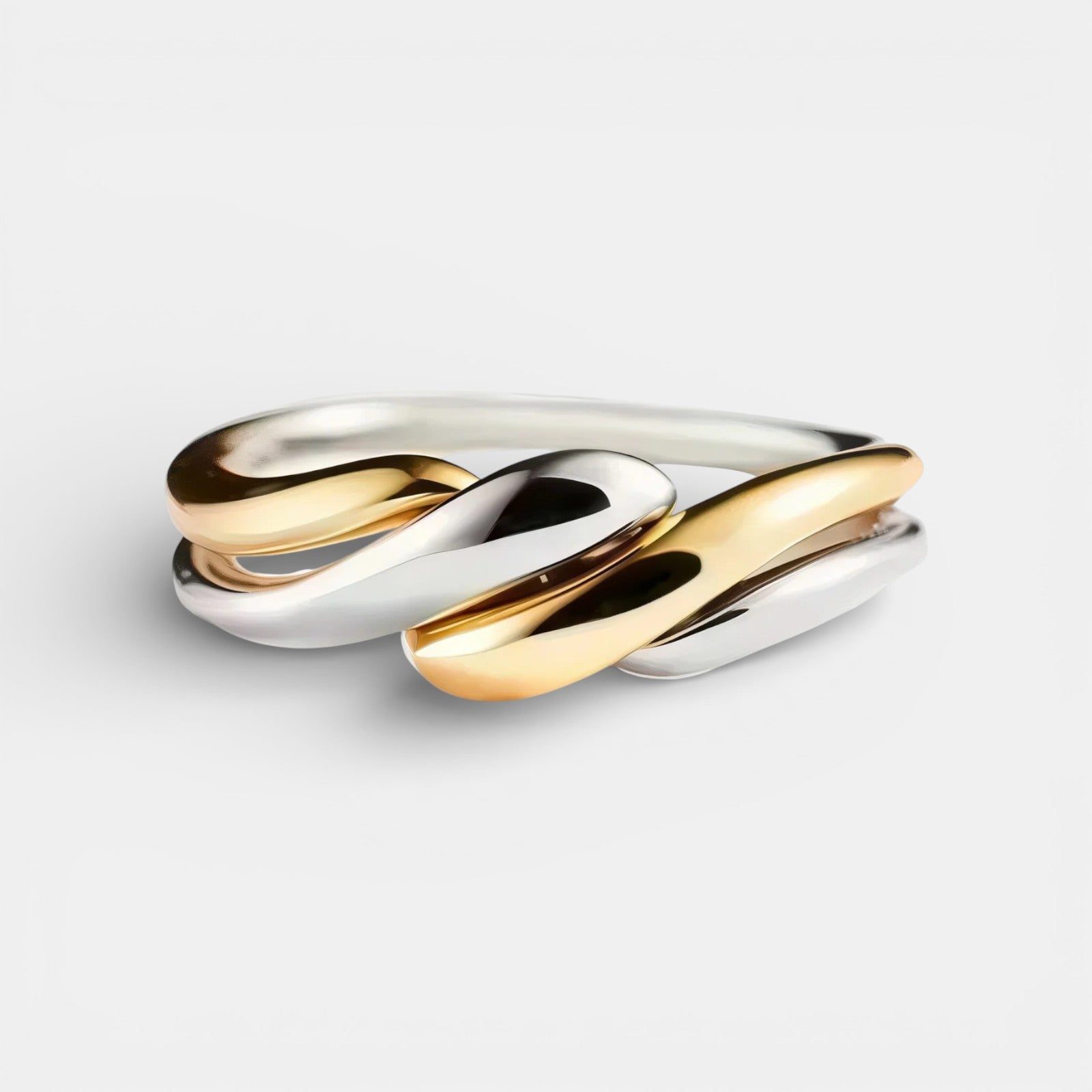 Noviqlo | Two Tone Wave Stacking Ring