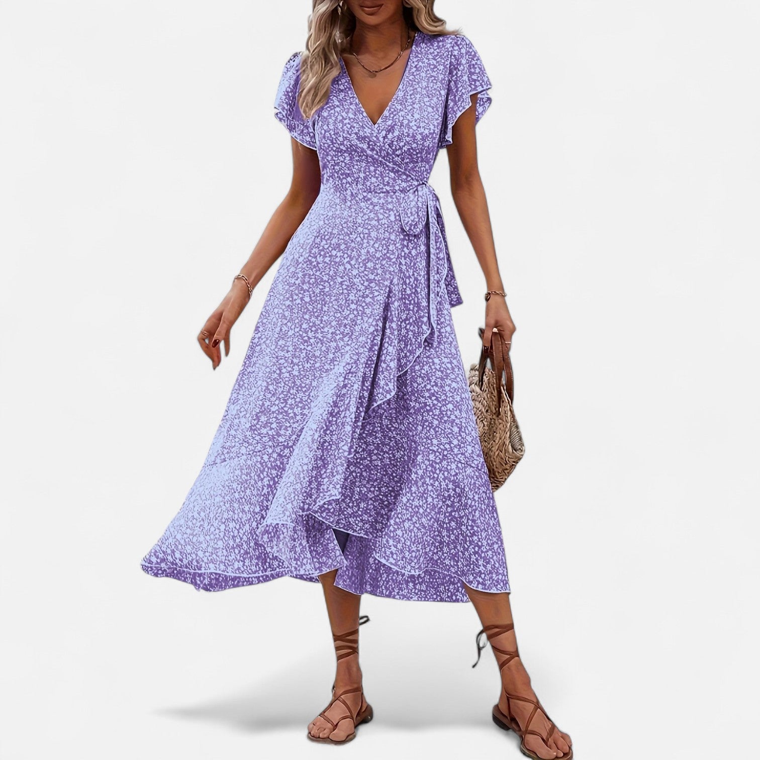 Bellanoa | Women’s Heritage Print Dress in Light Midi Silhouette