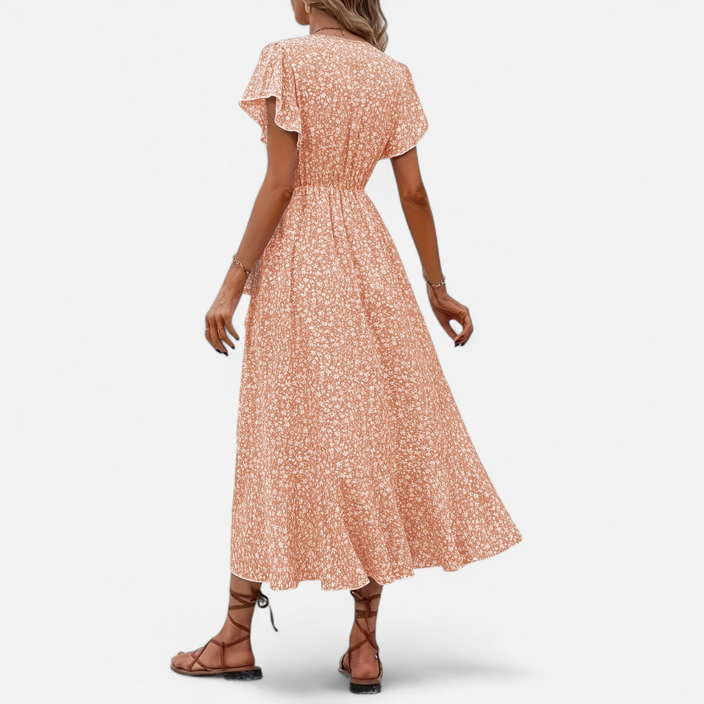 Bellanoa | Women’s Heritage Print Dress in Light Midi Silhouette