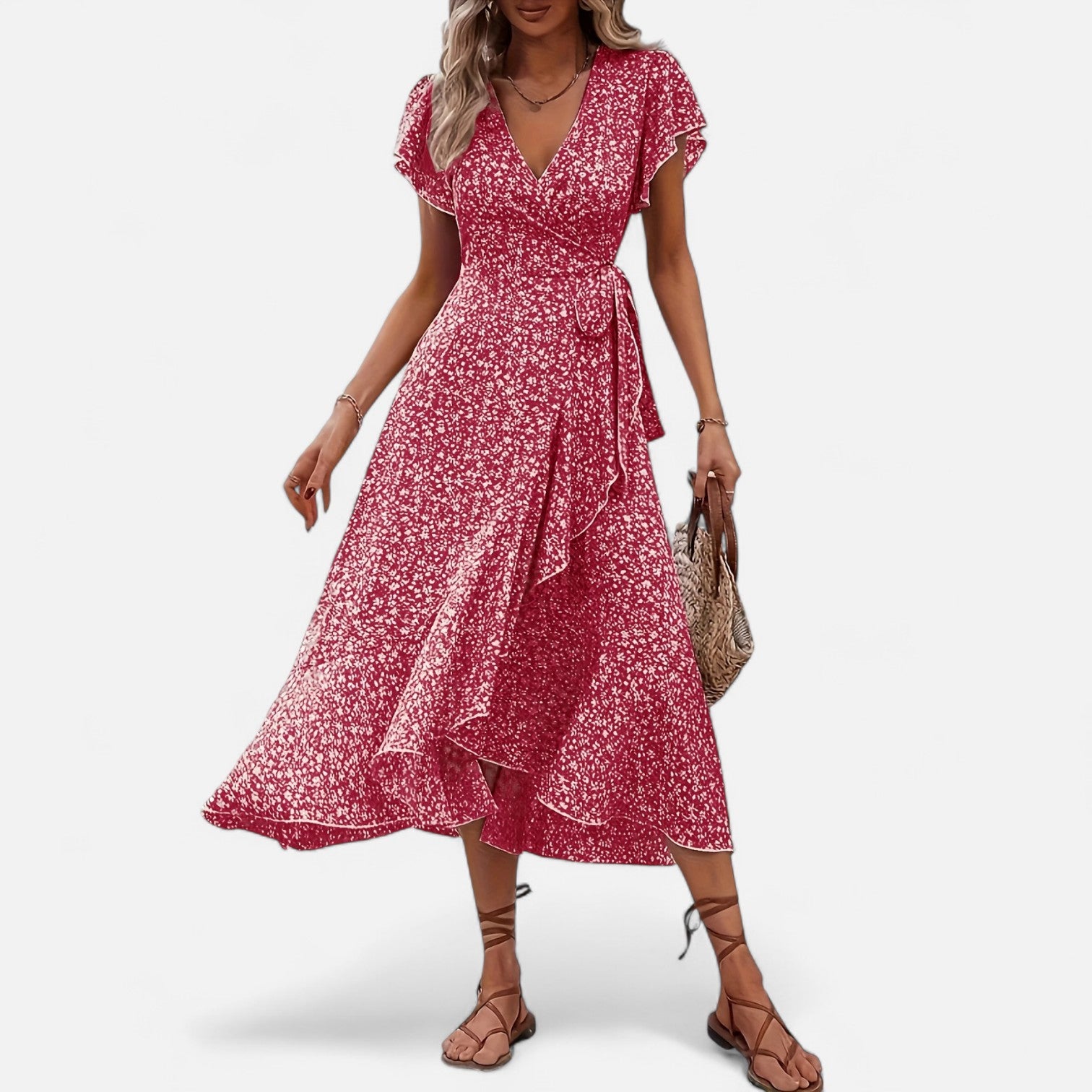 Bellanoa | Women’s Heritage Print Dress in Light Midi Silhouette