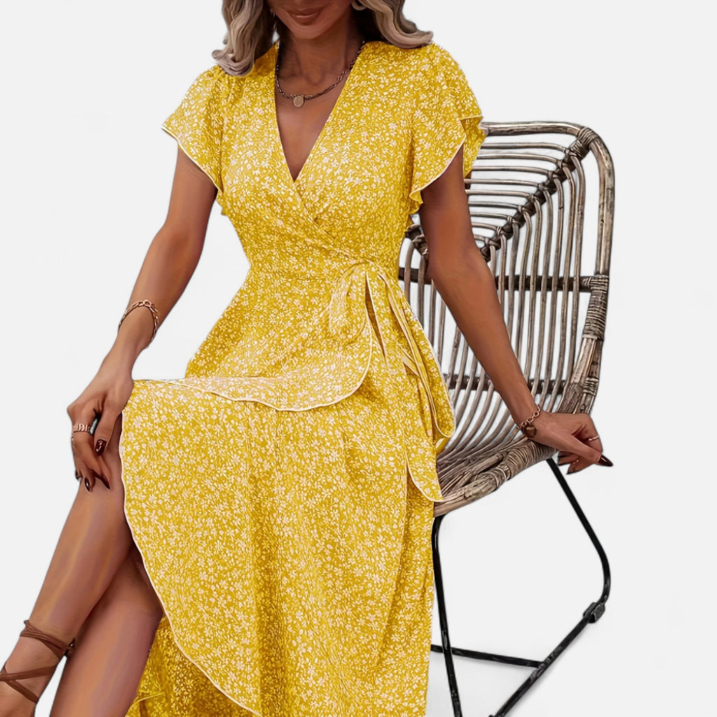 Bellanoa | Women’s Heritage Print Dress in Light Midi Silhouette