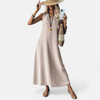 Bellanoa | Women’s Vintage Maxi Dress in Flowing Summer Fit